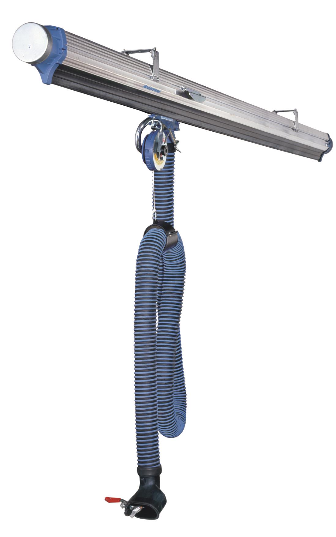 Exhaust rail system 920 for stationary vehicles
